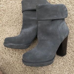 Grey suede boots